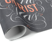 メリーキリシタン書道文字チョーク ラッピングペーパー (ロールコーナー)