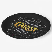 メリーキリシタン金ゴールド台本 ペーパープレート (アングル)