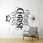 メリーキリストエレガント白黒 タペストリー (インサイチュ(横))