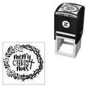 メリーキリストマスクリスチャン礼拝リース セルフインキングスタンプ (インサイチュ)