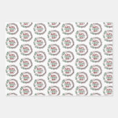 メリーキリスト教宗教リース ラッピングペーパーシート (正面)