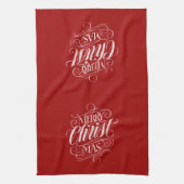 メリーキリスト教黒板書道 キッチンタオル (縦)