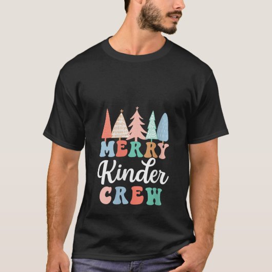 メリーキンダー隊 幼稚園の先生 キッズ クリスマス Tシャツ (正面)
