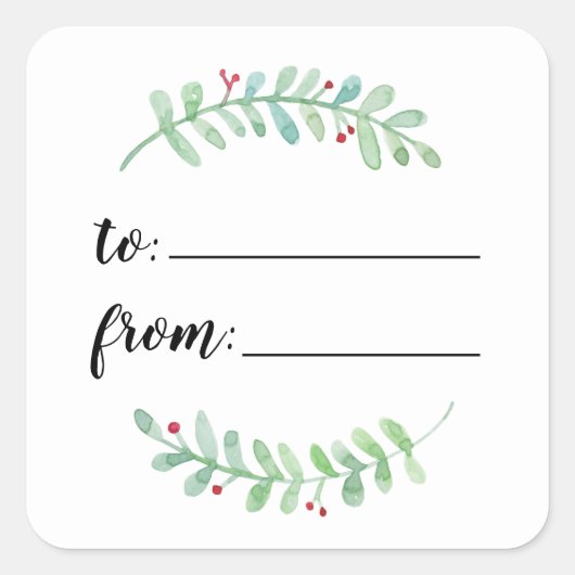 メリーギフト交換からガーランドホリデー スクエアシール (正面)