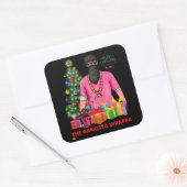 メリーギャングラッパのXマスおもしろい スクエアシール (封筒)