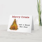 メリークライシス&ハッピー뉴フェアクリスマスユーモア シーズンカード (正面)