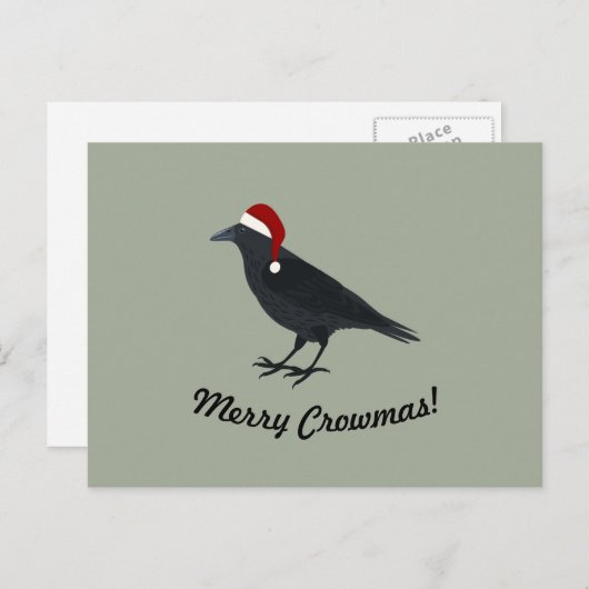 メリークラウマスクリスマスクロウホリデーハガキ シーズンポストカード (正面/裏面)