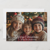 メリークラシッククリスマスの脚本家族の写真 シーズンカード (正面)