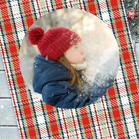 メリークラシッククリスマス書道レッドプレイド シーズンカード