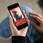 メリークラシッククリスマス書道レッドプレイド シーズンカード