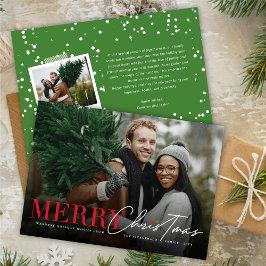 メリークラシックスクリスマスシンプル脚光モダン写真 シーズンカード