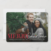 メリークラシックスクリスマスシンプル脚光モダン写真 シーズンカード (正面)