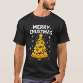 メリークラストマス - ピザ愛好家のクリスマス・バイブス Tシャツ (正面)