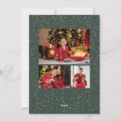 メリークリスエレガントマス4枚の写真雪フレーム シーズンカード (裏面)