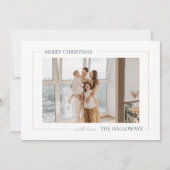 メリークリスシンプルマモダンスホリデーフォトカード シーズンカード (正面)