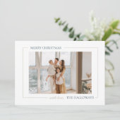 メリークリスシンプルマモダンスホリデーフォトカード シーズンカード (スタンド正面)