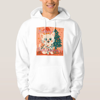 メリークリストミャオ! かわいい おもしろい サンタねこ パーカ