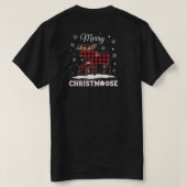 メリークリストムース 楽しい田舎風クリスマス Tシャツ (デザイン裏面)