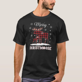メリークリストムース 楽しい田舎風クリスマス Tシャツ