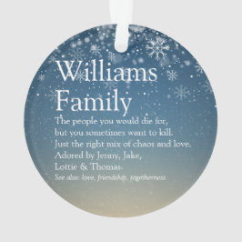 メリークリスマスあなたの家族の定義の休日 オーナメント