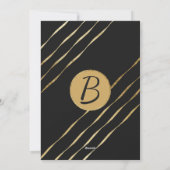 メリークリスマスいけなまたは素敵な金ゴールド写真 シーズンカード (裏面)