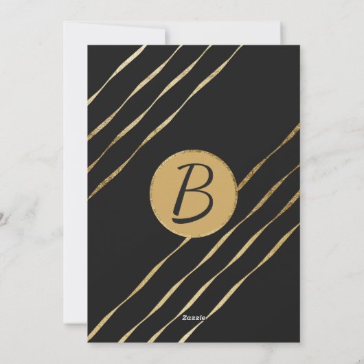 メリークリスマスいけなまたは素敵な金ゴールド写真 シーズンカード (裏面)