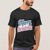 メリークリスマスうれしそうなTシャツ男性へ Tシャツ (正面)