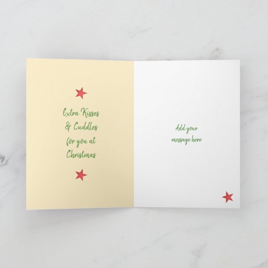 メリークリスマスおばあちゃんのグランドピンクグレーの写真 シーズンカード (内部)