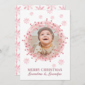 メリークリスマスおばあちゃんのベビー写真 (正面/裏面)