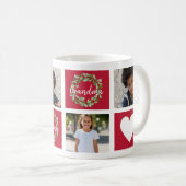 メリークリスマスおばあちゃんの写真コラージュ コーヒーマグカップ (正面右)