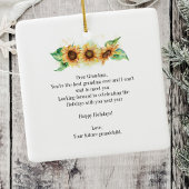 メリークリスマスおばあちゃんひまわり超音波写真 セラミックオーナメント