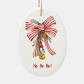 メリークリスマスおばあちゃんクリスマスボウ セラミックオーナメント (裏面)