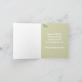 メリークリスマスおばあちゃんバームフクロウの水色 シーズンカード (内部)