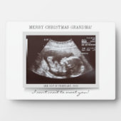 メリークリスマスおばあちゃんベビーリビールスキャン フォトプラーク (正面)
