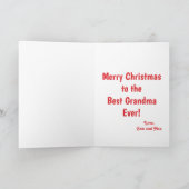 メリークリスマスおばあちゃんホリデーフォトカード カード (内部)