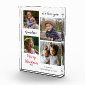 メリークリスマスおばあちゃん写真のコラージュ記念 フォトブロック (右)