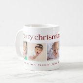 メリークリスマスおばあちゃん写真コラージホリデー コーヒーマグカップ (正面左)