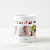 メリークリスマスおばあちゃん写真コラージホリデー コーヒーマグカップ (中央)