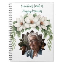 メリークリスマスおばあちゃん写真ホリデーギフト ノートブック