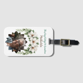 メリークリスマスおばあちゃん写真ホリデーギフト ラゲッジタグ