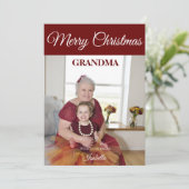 メリークリスマスおばあちゃん写真詩 シーズンカード (スタンド正面)