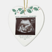 メリークリスマスおばあちゃん妊娠発表 セラミックオーナメント (左)