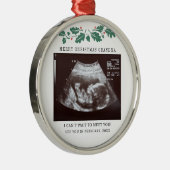 メリークリスマスおばあちゃん妊娠発表 メタルオーナメント (右)