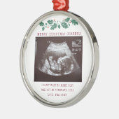 メリークリスマスおばあちゃん妊娠発表 メタルオーナメント (左)