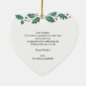 メリークリスマスおばあちゃん妊娠超音波写真 セラミックオーナメント (裏面)