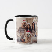 メリークリスマスおばあちゃん家族5フォトコラージュ マグカップ (左)
