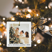 メリークリスマスおばあちゃん2022 | 2枚の写真 セラミックオーナメント