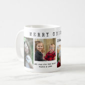 メリークリスマスおばあちゃん4フォトコラージュ  コーヒーマグカップ (正面左)