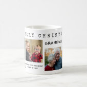 メリークリスマスおばあちゃん4フォトコラージュ  コーヒーマグカップ (中央)