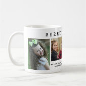 メリークリスマスおばあちゃん4フォトコラージュ  コーヒーマグカップ (左)